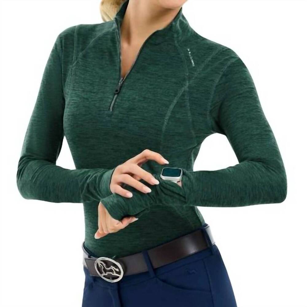 NEW RJ CLASSICS logan quarter zip training shirt in bayberry